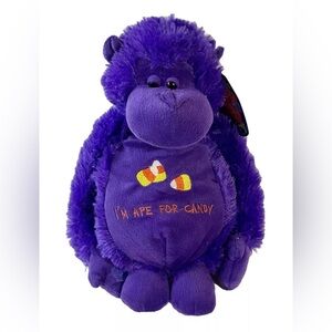 Sugar Loaf Halloween 13” Purple Gorilla I’m Ape For Candy ~Plush Stuffed Toy NWT